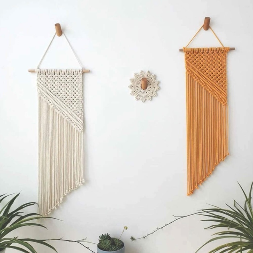 2 piece Boho Macrame Woven Wall Decor